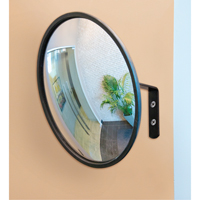Convex Mirror with Bracket, Indoor/Outdoor, 12" Diameter Waymarc Industries Inc