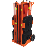 Portable Safety Zone, 100' L, Steel, Orange SDP585 | Waymarc Industries Inc