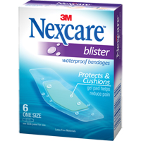 Nexcare Waterproof Blister Bandages, Rectangular/Square, 2-1/4", Plastic, Sterile Waymarc Industries Inc