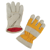 Gants de travail doubl&eacute;s pour l'hiver de premi&egrave;re qualit&eacute;, Grand, Paume en Cuir fleur de porc, Doublure en Molleton de mousse Waymarc Industries Inc