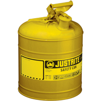 Safety Cans, Type I, Steel, 2 US gal., Yellow, FM Approved/UL/ULC Listed Waymarc Industries Inc