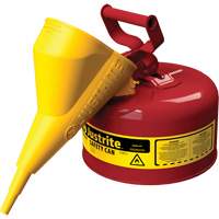 Bidons s&eacute;curitaires, Type I, Acier, 1 gal. US, Rouge, Homologu&eacute; FM/List&eacute; UL/ULC Waymarc Industries Inc