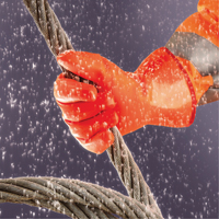 Polar Grip&reg; 23-700 Gloves, 9/Large, PVC Coating, Nylon Shell Waymarc Industries Inc