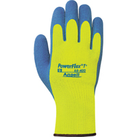 PowerFlex&reg; T° Hi Viz 80-400 Gloves, 7/Small, Rubber Latex Coating, 7 Gauge, Terry Shell Waymarc Industries Inc