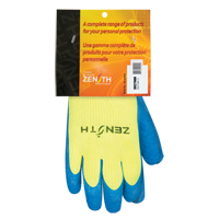 High Visibility Coated Gloves, 8, Rubber Latex Coating, 7 Gauge, Acrylic Shell Waymarc Industries Inc