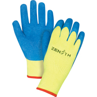 Gants haute visibilit&eacute; doubl&eacute;s d'acrylique & enduits de caoutchouc, 8/Moyen, R&ecirc;vetement Latex de caoutchouc, Calibre 7, Enveloppe en Tissu &eacute;ponge Waymarc Industries Inc