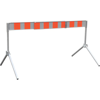 Street Barricade, A-Frame, 6' L x 5-1/2" H, Orange/White Waymarc Industries Inc