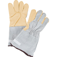Standard-Duty Snug Wrist Work Gloves, Large, Grain Cowhide Palm Waymarc Industries Inc