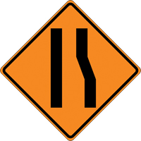Panneau de construction enroulable - Tilt-Adjust prenez la voie de gauche, 36" x 36", Vinyle, Pictogramme Waymarc Industries Inc