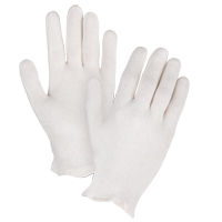 Mediumweight Inspection Gloves, Poly/Cotton, Hemmed Cuff, Men's SEE786 | Waymarc Industries Inc