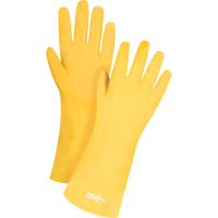 Gants &agrave; fini rugueux et r&eacute;sistants aux produits chimiques, Taille 9, 14" lo, PVC, Doublure en Interlock, 47-mil Waymarc Industries Inc