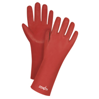 Gants rouges &agrave; fini doux r&eacute;sistants aux produits chimiques, Taille 9, 14" lo, PVC, Doublure en Interlock, 47-mil Waymarc Industries Inc