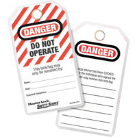Lockout Tags, Plastic, 3-1/8" W x 6-1/2" H, English Waymarc Industries Inc