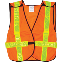 Standard-Duty Safety Vest, High Visibility Orange, X-Large, Polyester SEF095 | Waymarc Industries Inc
