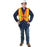 Standard-Duty Safety Vest, High Visibility Orange, Large, Polyester SEF094 | Waymarc Industries Inc