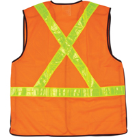 Veste de sécurité pour la circulation détachable en cinq points, Orange haute visibilité, Grand, Polyester, CSA Z96 classe 2 - niveau 2 SEF098 | Waymarc Industries Inc