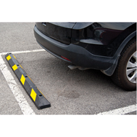 Parking Curb, Rubber, 6' L, Black/Yellow SEH141 | Waymarc Industries Inc