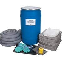 Trousse de d&eacute;versements &agrave; grande capacit&eacute;, Universel, Baril, Absorbance de 30 gal. US Waymarc Industries Inc