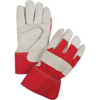 Gants d'ajusteur rouge & blanc doubl&eacute;s pour l'hiver, Grand, Paume en Cuir fleur de vache, Doublure en Boa Waymarc Industries Inc