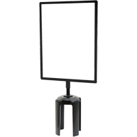Tensabarrier&reg; Sign Frame with Adapter, Black Waymarc Industries Inc