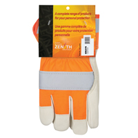 Gants d'ajusteur &agrave; chaleur sup&eacute;rieure orange haute visibilit&eacute;, Grand, Paume en Cuir fleur de vache, Doublure en Thinsulate Waymarc Industries Inc