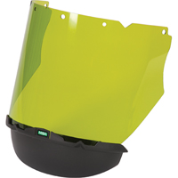 V-Gard&reg; Visor with Chin Protector for Arc Flash Application, Polycarbonate, Green Tint Waymarc Industries Inc