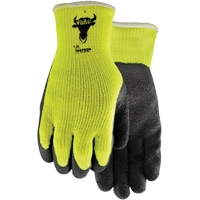 330 Visibull Gloves, 7/Small, Rubber Latex Coating, Polyester Shell Waymarc Industries Inc