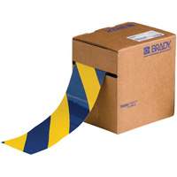 Ruban de marquage pour planchers ToughStripe, 3" x 100', Polyester, Bleu et jaune Waymarc Industries Inc