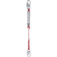 Pro Shock Absorbing Lanyard, 3', Locking Snap Hook Center, Locking Snap Hook Leg Ends, Polyester Waymarc Industries Inc