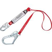 Shock-Absorbing Lanyard, 4', Snap Hook Center, Rebar Hook Leg Ends, Polyester Waymarc Industries Inc