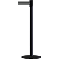 Montant pour barri&egrave;re Slimline TensaBarrier, Acier, 38" h, Ruban Noir/Blanc, Longueur du ruban 7,5' Waymarc Industries Inc