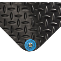 Electrically Conductive Mat No.786, 2' W x 3' L x 15/16" T, PVC, Diamond, Black Waymarc Industries Inc