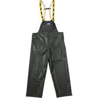 Journeyman Chemical Resistant Rain Bib Pants, Small, Green, Polyester/PVC SFI879 | Waymarc Industries Inc