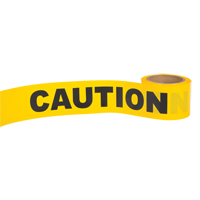 Ruban pour barricade Caution, Anglais, 3" la x 300' lo, 1,5 mil, Noir sur jaune Waymarc Industries Inc