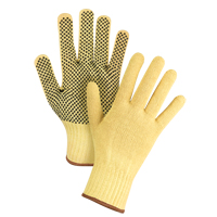 Dotted Seamless String Knit Gloves, Size Large/9, 7 Gauge, PVC Coated, Kevlar<sup>®</sup> Shell, ASTM ANSI Level A2/EN 388 Level 3 SFP798 | Waymarc Industries Inc