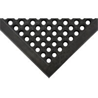 Tapis antifatigue, &agrave; fentes, 3' x 5' x 7/8", Noir, Caoutchouc naturel Waymarc Industries Inc