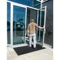 Outdoor Entrance Matting, Rubber, Scraper Type, Textured Pattern, 2' x 2-2/3', Black SFQ527 | Waymarc Industries Inc