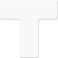 Armor Stripe Lean/5S Markers, T, 6" L x 6" W, White, Plastic Waymarc Industries Inc