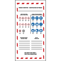 OTS GHS Labels, Vinyl, Sheet, 4" L x 2" W Waymarc Industries Inc
