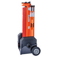 Wheeled Barrier, 50' L, Plastic, Orange Waymarc Industries Inc