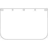 Dynamic Die Cut Faceshield Visor, PETG, Clear Tint Waymarc Industries Inc