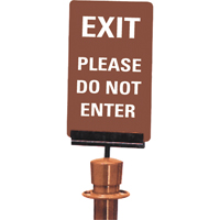 "Exit: Please Do Not Enter" Crowd Control Sign, 11" x 7", Plastic, English SG132 | Waymarc Industries Inc