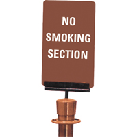 "No Smoking Section" Crowd Control Sign, 11" x 7", Plastic, English SG133 | Waymarc Industries Inc