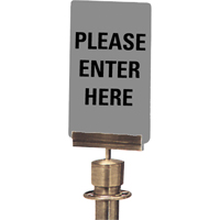 "Please Enter Here" Crowd Control Sign, 11" x 7", Plastic, English SG134 | Waymarc Industries Inc