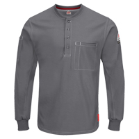 Excel FR&reg; Long Sleeve Henley Shirts, Small, Grey Waymarc Industries Inc