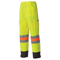 6009 Breathable Traffic Safety Pants, Polyester, X-Small, High Visibility Lime-Yellow Waymarc Industries Inc