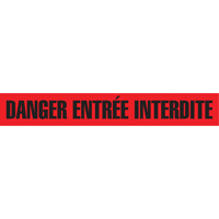 Barricade Tape, French, 3" W x 1000' L, 3 mils, Black on Red SGC183 | Waymarc Industries Inc