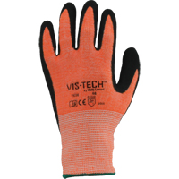 Vis-Tech Y9294 Cut Resistant Gloves, Size 6/X-Small, 13 Gauge, Polyurethane Coated, Stainless Steel Shell, ANSI/ISEA 105 Level 4 SGC434 | Waymarc Industries Inc