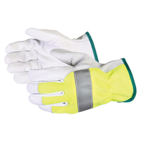 Endura&reg; Hi-Viz Reflective Driver's Gloves, Large, Grain Goatskin Palm Waymarc Industries Inc