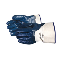 Chemstop&reg; Heavy-Duty Coated Gauntlet Gloves, 8/Small, Nitrile Coating, Jersey Shell Waymarc Industries Inc